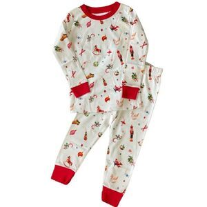 LAKE PJS Pajamas Size 2 Christmas Holiday Snug Fitting Pima Cotton Kids Toddlers